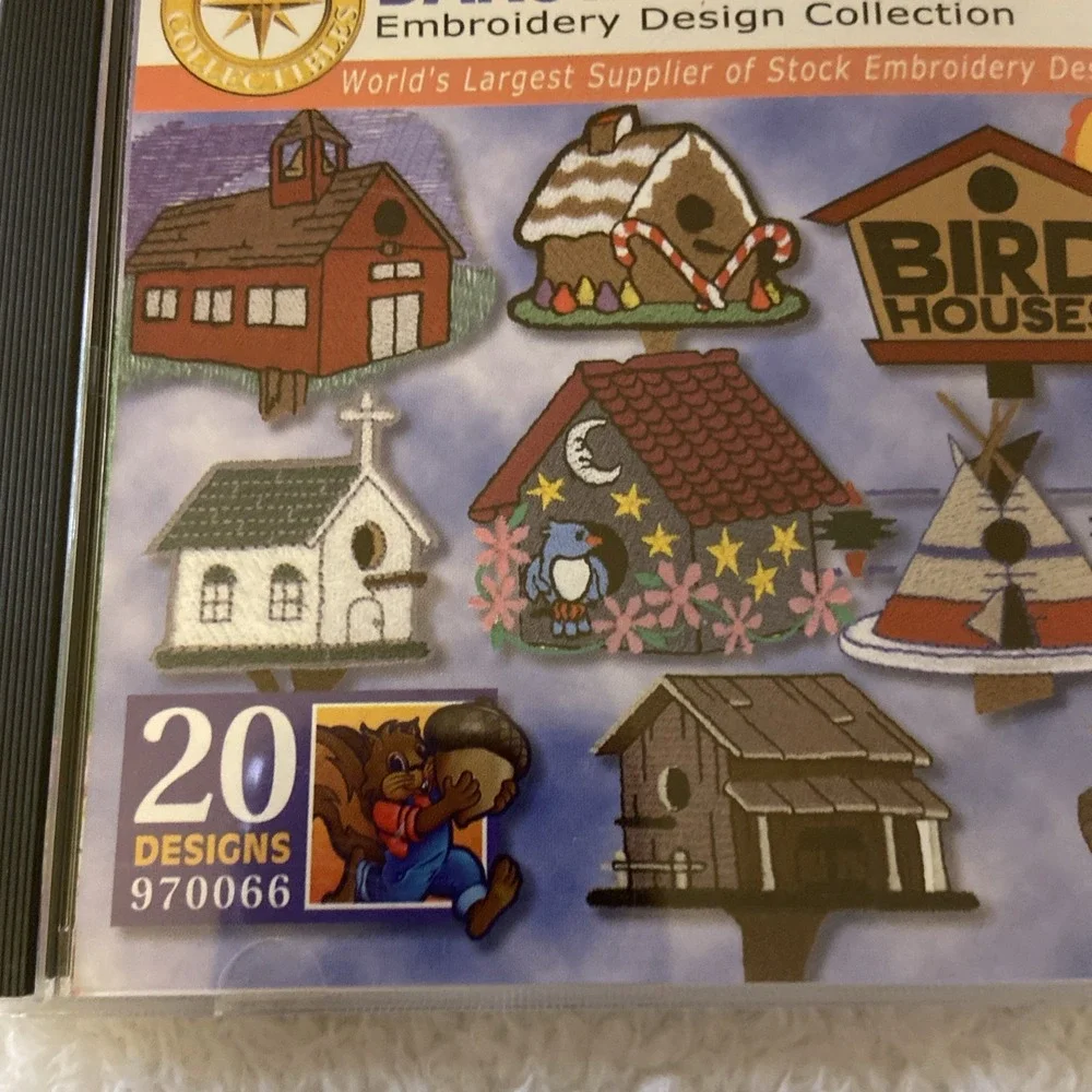 Dakota Collectibles Embroidery Design Collection‎ Bird Houses CD 970066